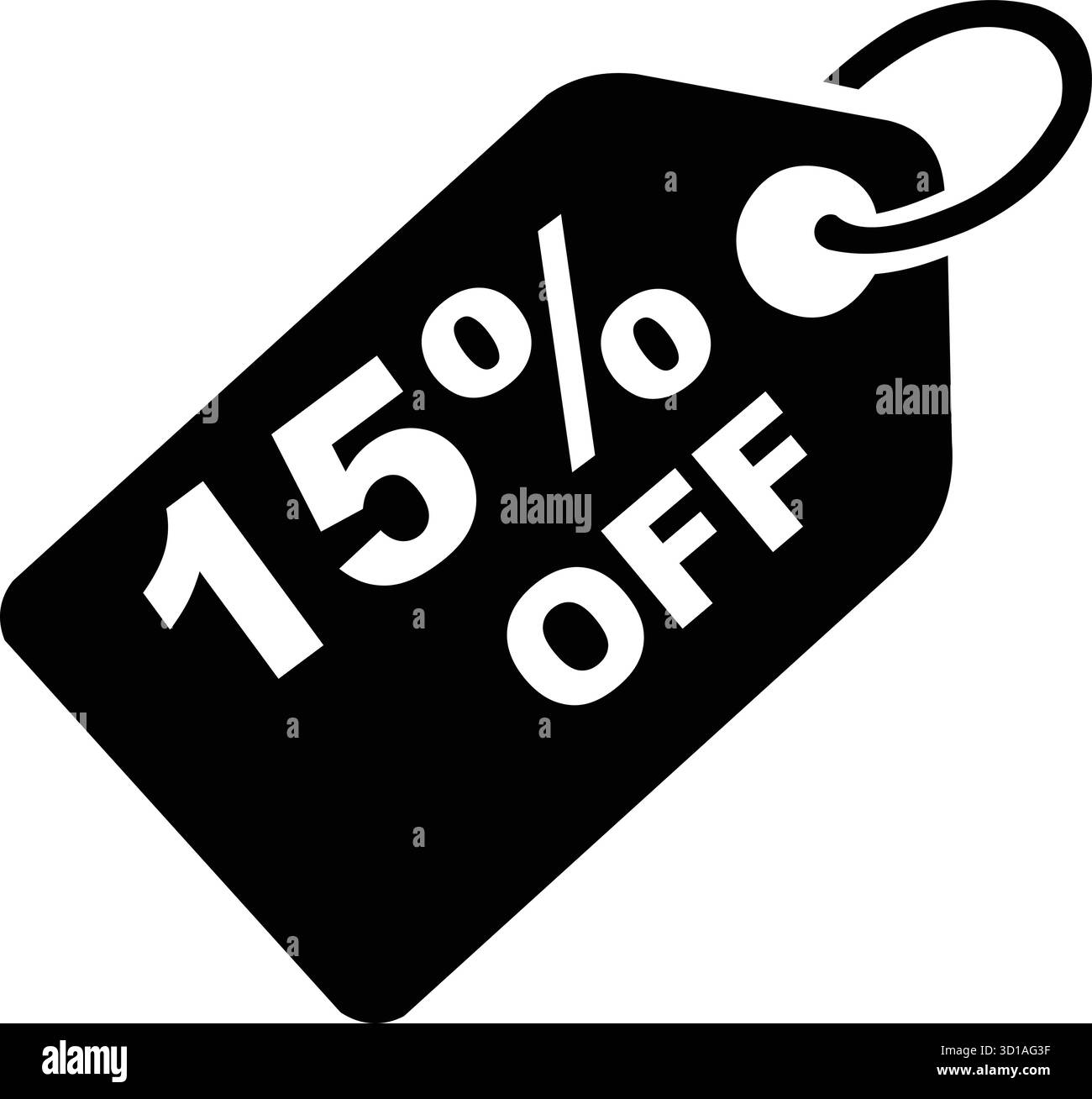 Icona dell'etichetta di sconto del 15% Illustrazione Vettoriale