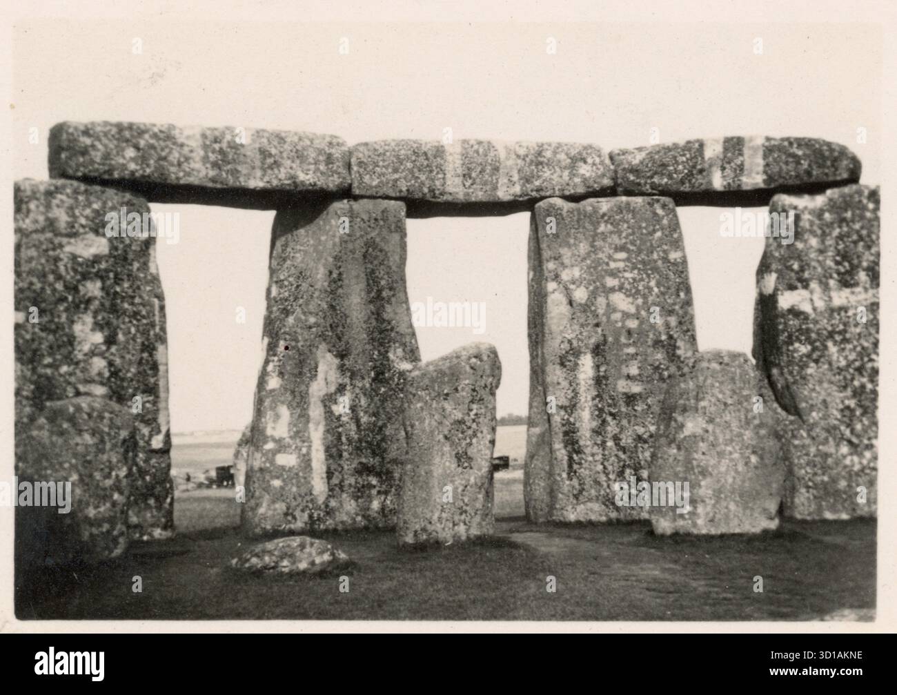 Cerchio di pietre di Stonehenge nel Wiltshire, Regno Unito. Un sito patrimonio dell'umanità. Immagini dell'inizio del XX secolo. Foto Stock