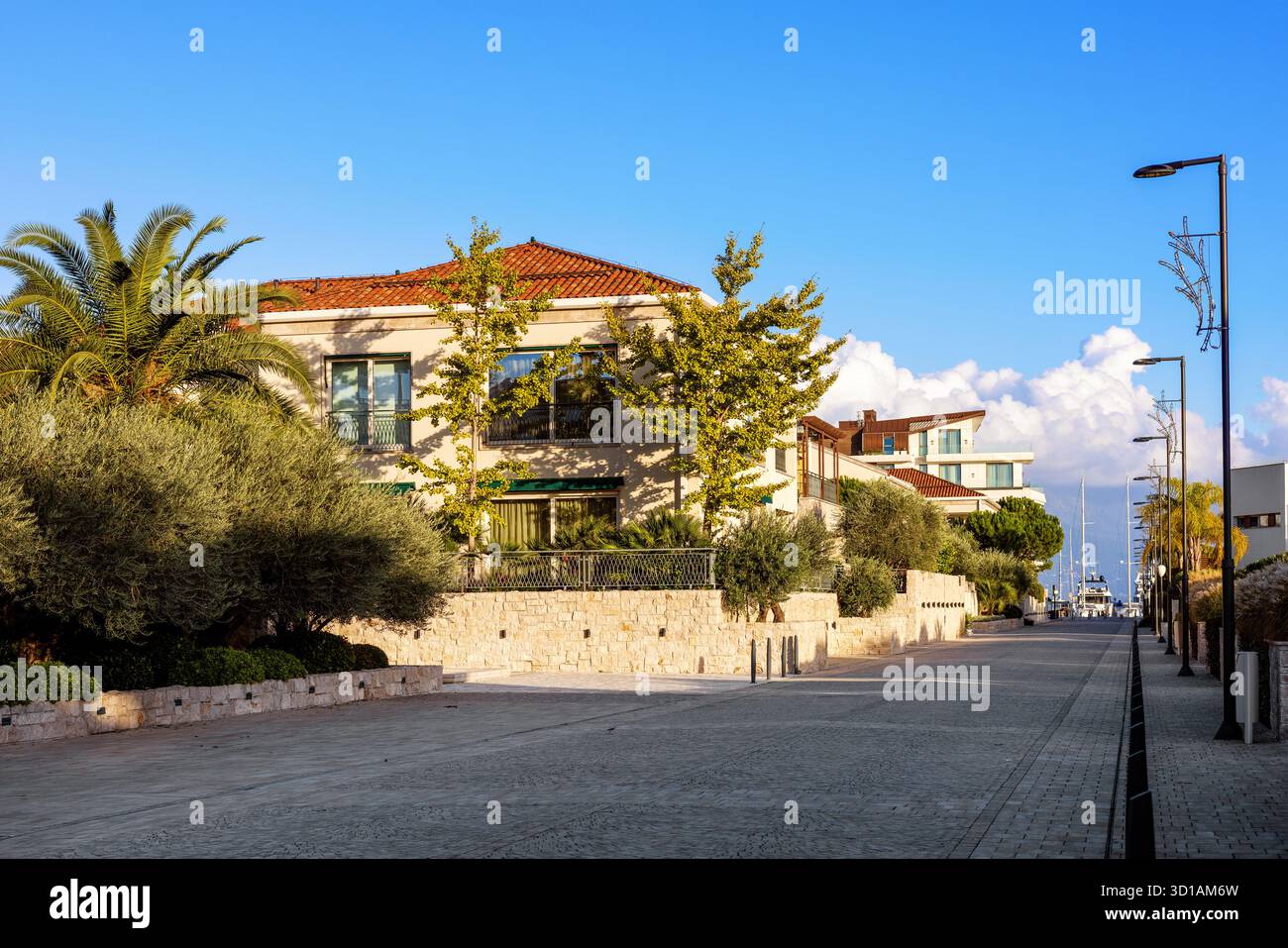 Lussuose vie del resort di Portonovi in Montenegro Foto Stock