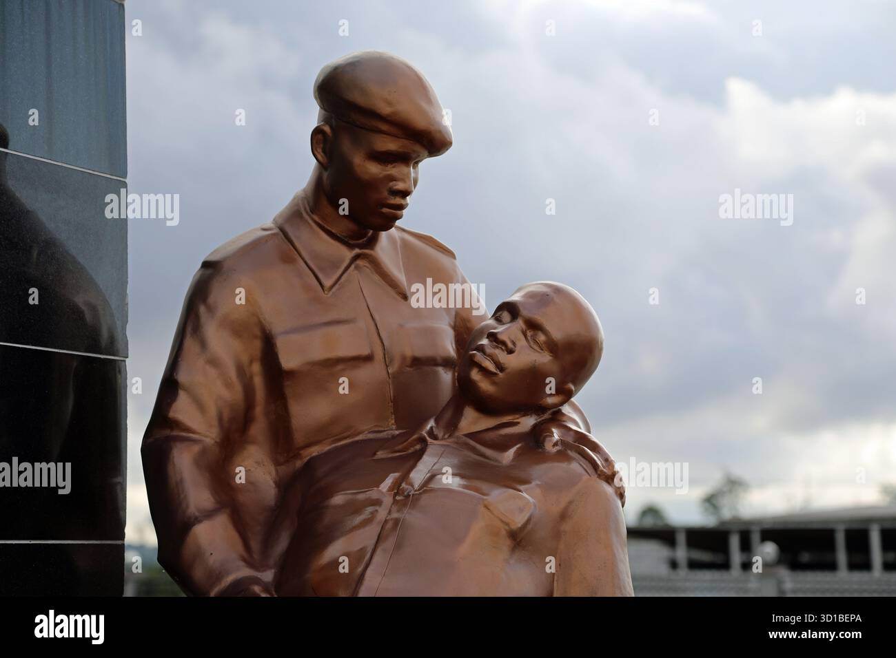 Monumento ai caduti nel disastro della Guinea Equatoriale del 2021 Foto Stock