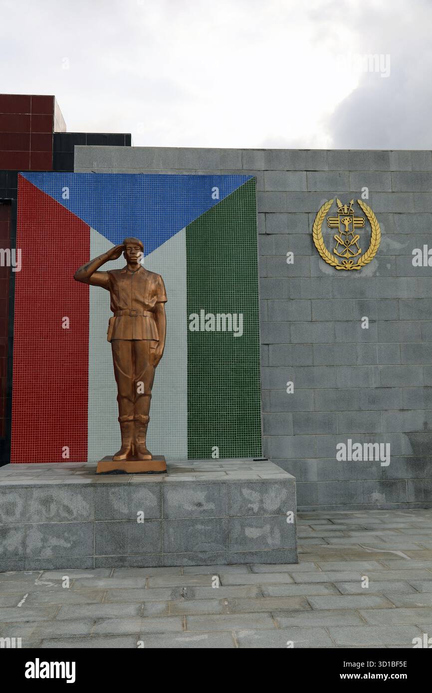 Monumento ai caduti nel disastro della Guinea Equatoriale del 2021 Foto Stock