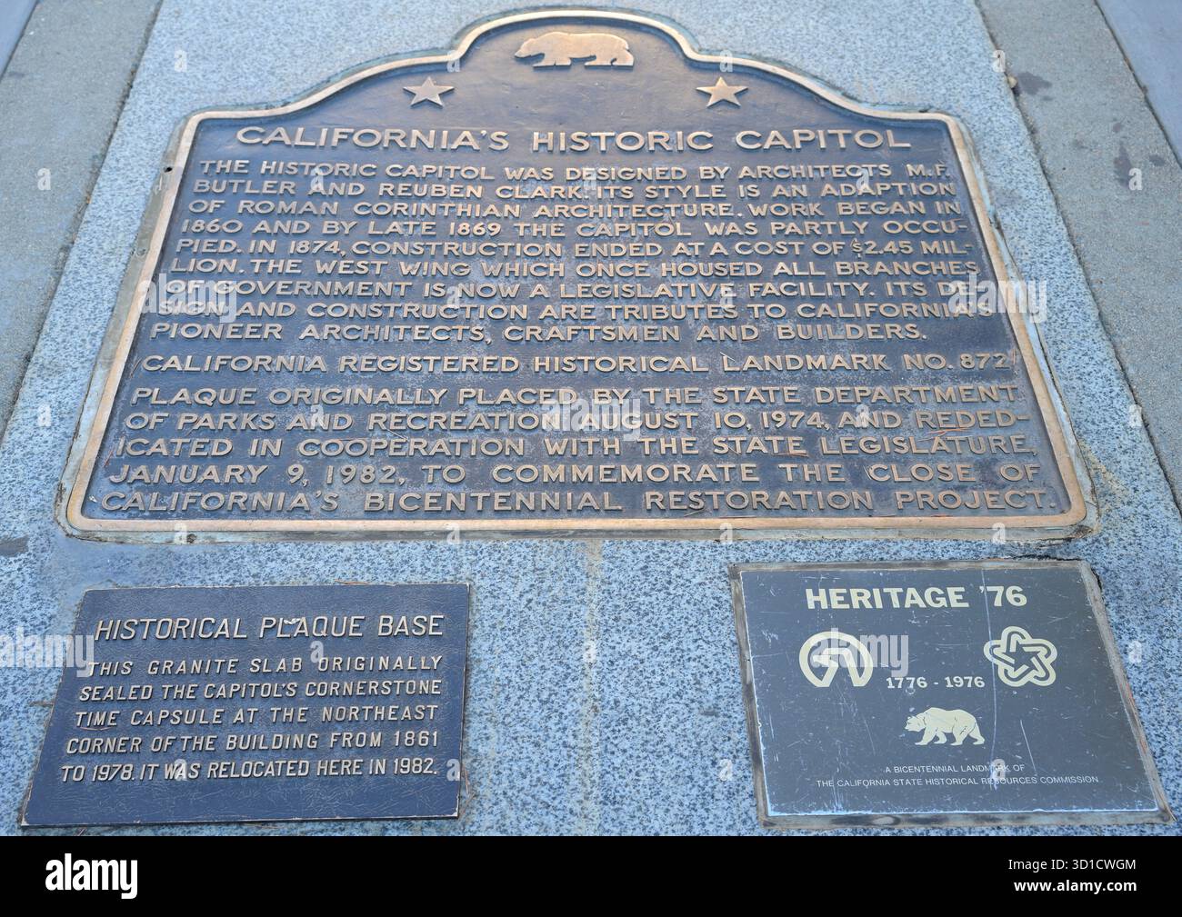 Il maestoso Campidoglio della California, Sacramento CA Foto Stock