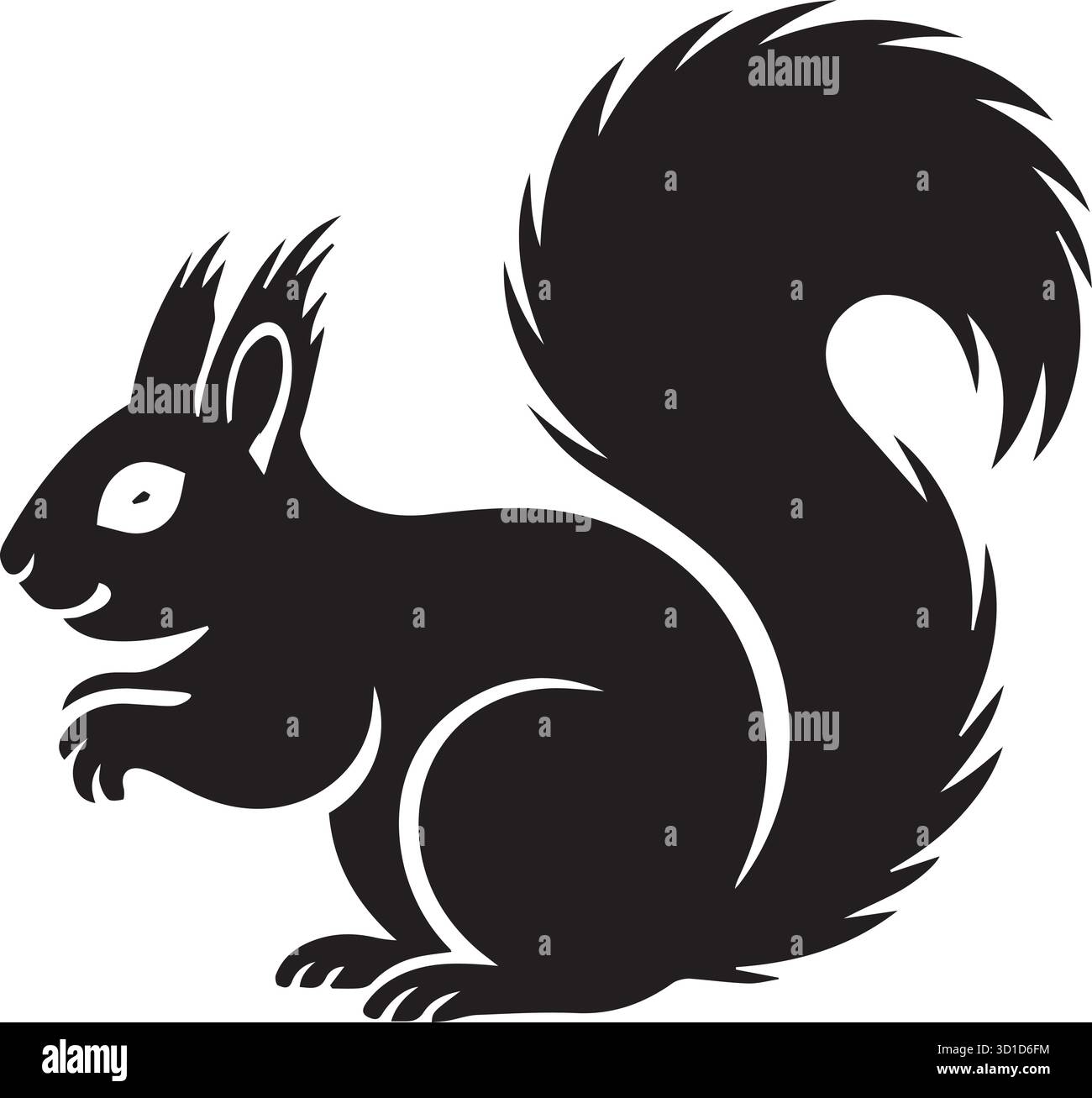 vettore silhouette scoiattolo Illustrazione Vettoriale