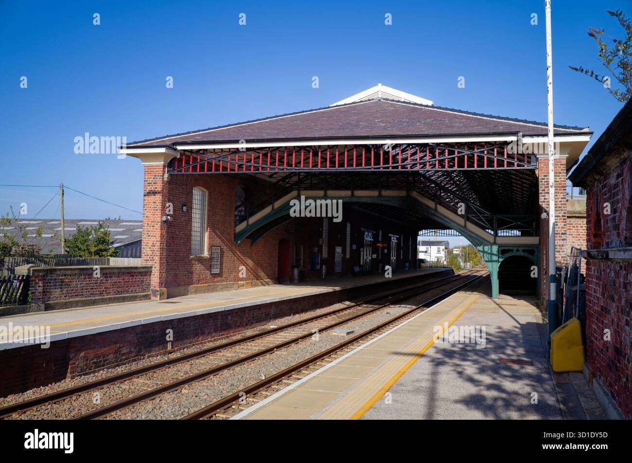 Stazione ferroviaria di Filey ristrutturata di recente Foto Stock