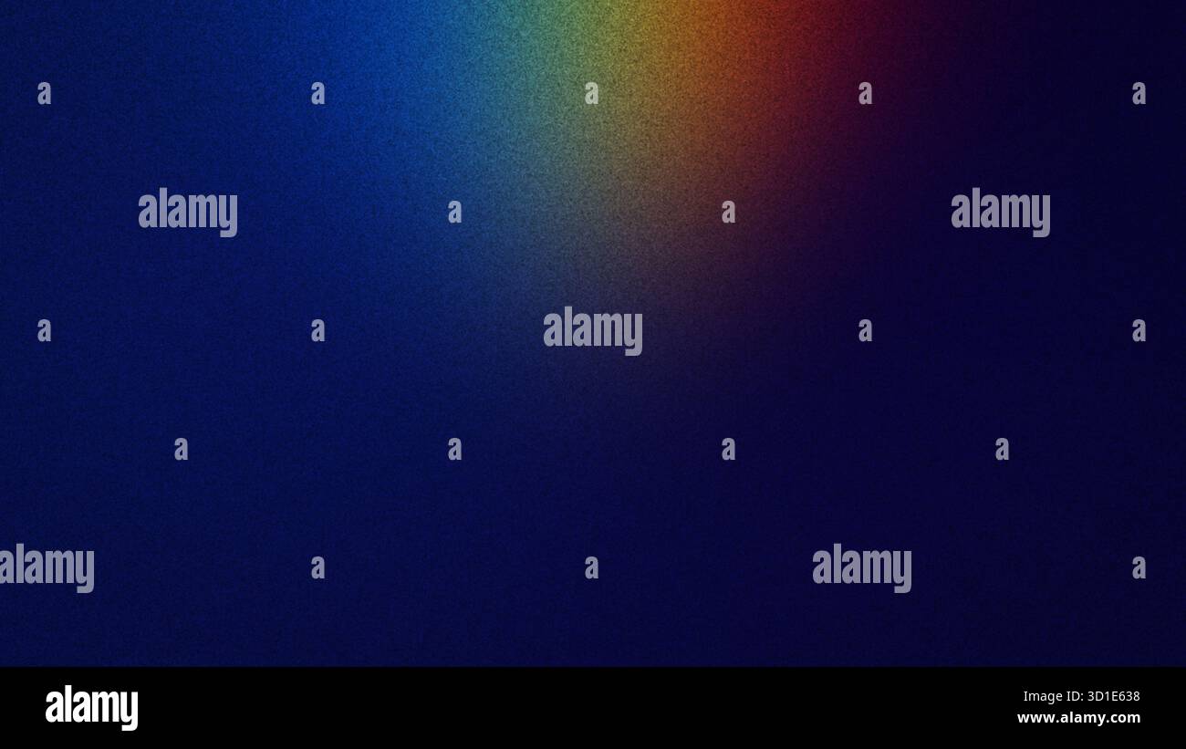 Questo sfondo colorato presenta una sfumatura di blu, giallo e rosso con una texture sgranata Foto Stock