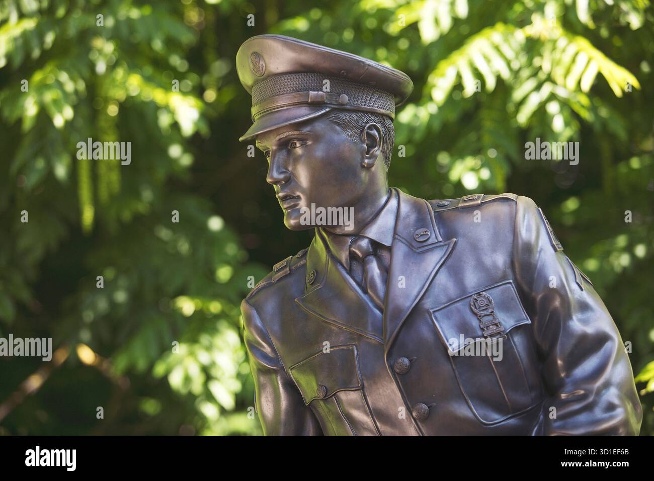 Statua di Elvis Presley, mezzo ritratto, Germania, Assia, Bad Nauheim Foto Stock