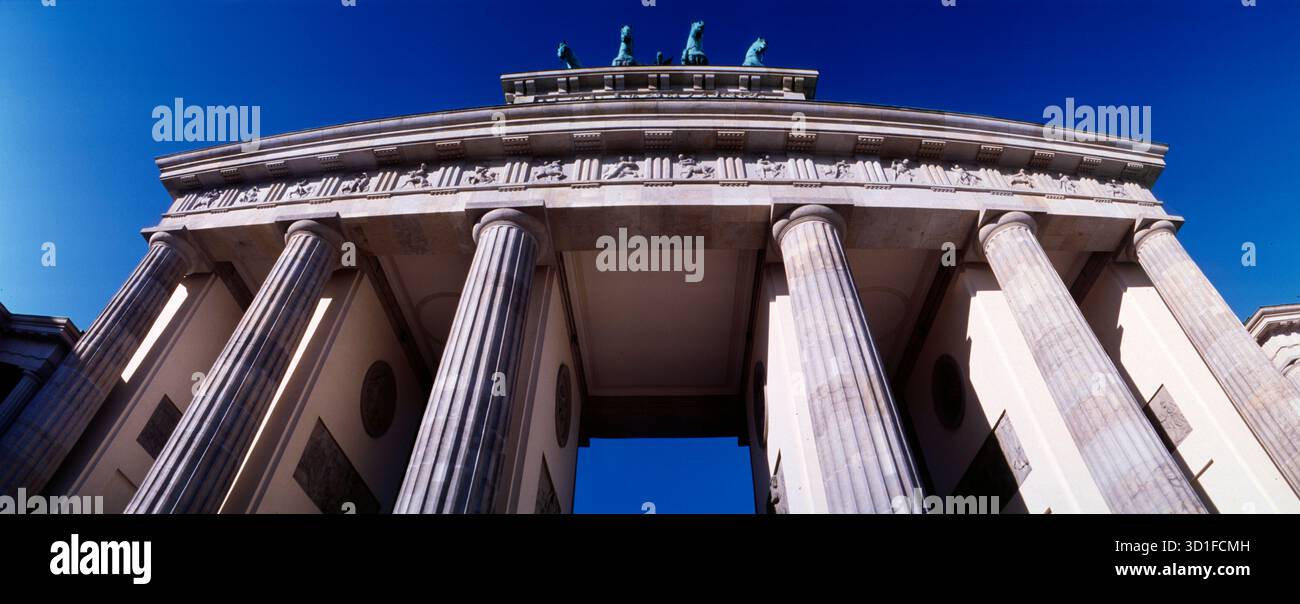Panorama: Brandenburger Tor, Berlino (nur fuer redaktionelle Verwendung. Keine Werbung. Referenzdatenbank: http://www.360-berlin.de. © Bildquellennachw Foto Stock