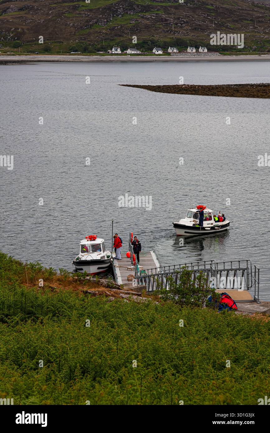 Scozia, Isle Martin, Annat Bay, Abandoned Island, affitto di case, isole scozzesi, soggiorni in vacanza, natura selvaggia, isolamento, Isle Martin Trust, Foto Stock