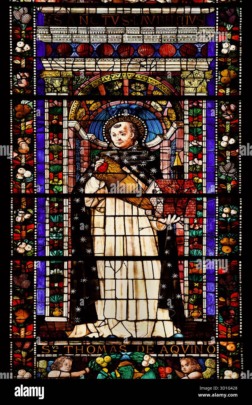 Cappella Tornabuoni. Santa Maria Novella 1221 chiesa e chiostri principali Chiesa Dominicana Firenze Italia ( le finestre di vetro macchiate sono state progettate dal Ghirlandaio (1449-1494) , ma sono opera di Alessandro Agolanti (1443-1516). ) Foto Stock