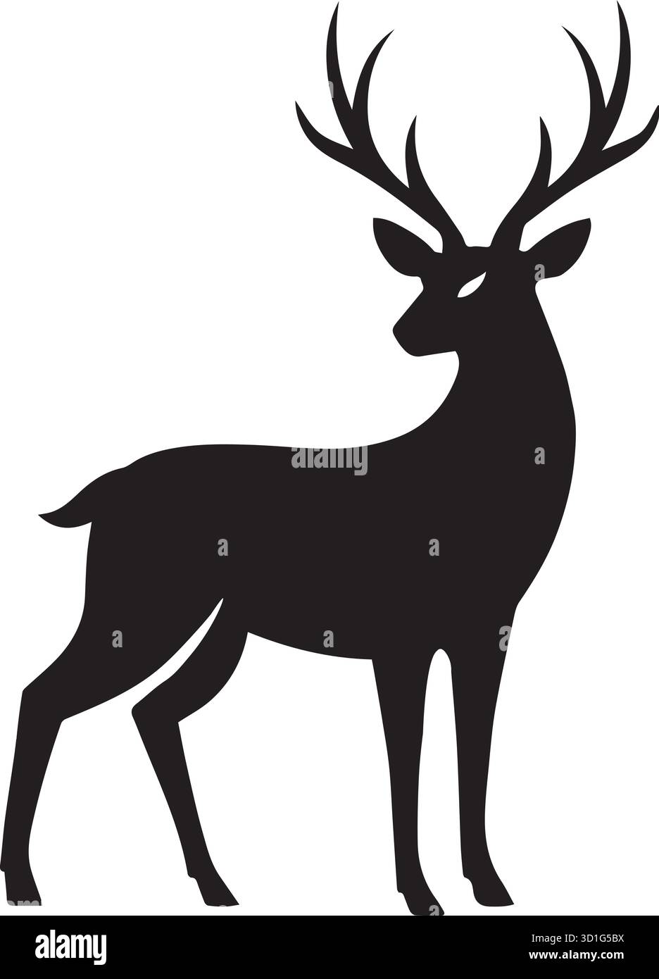 un bellissimo vettore di illustrazione dei cervi Illustrazione Vettoriale