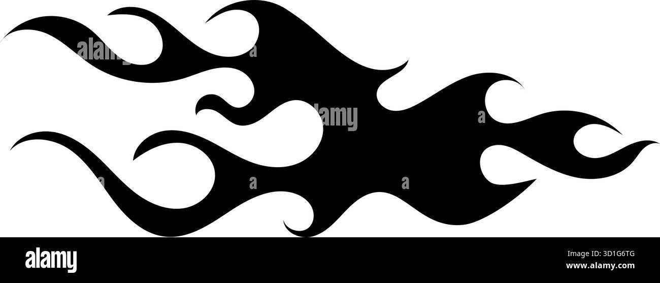 Design a fiamma tribale per progetti creativi. Illustrazione vettoriale Illustrazione Vettoriale