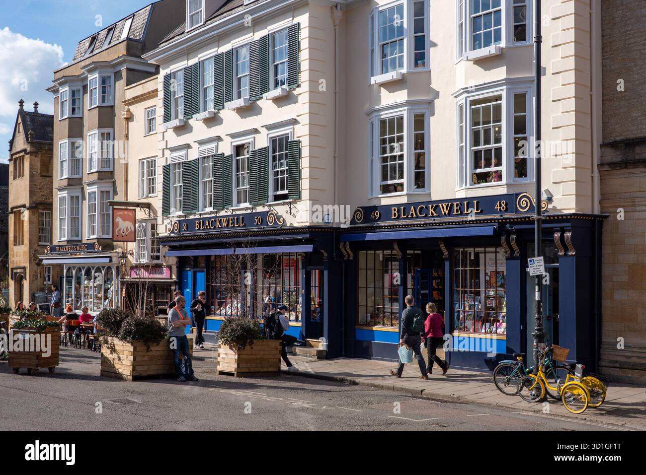 Blackwells Book Shop, Broad Street, Oxford, Regno Unito Foto Stock