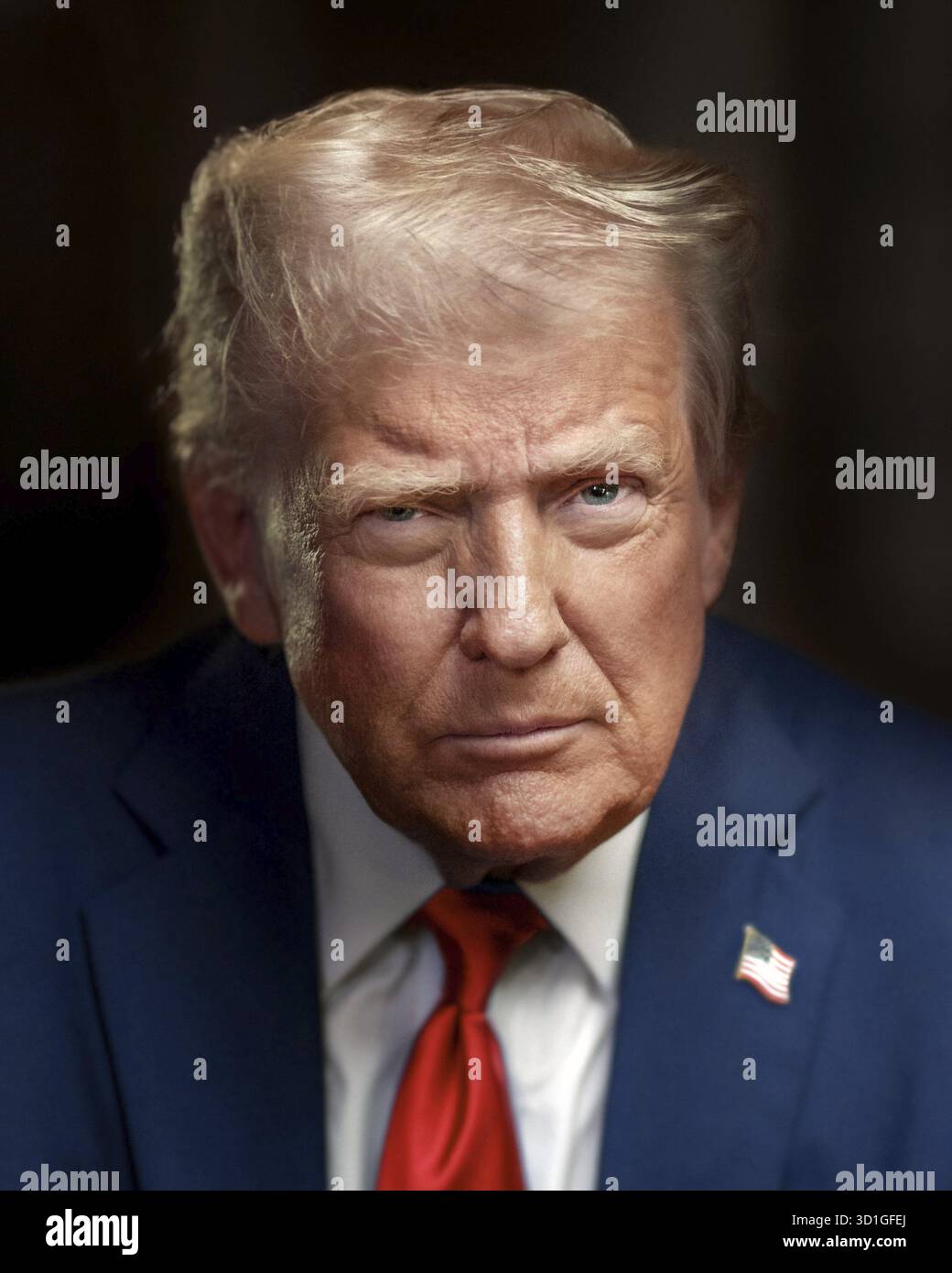 Donald Trump (1946- ). Aggiornato il ritratto ufficiale della Casa Bianca del 45° e 47° Presidente degli Stati Uniti. Fotografia di Daniel Torok, giugno 2025 Foto Stock