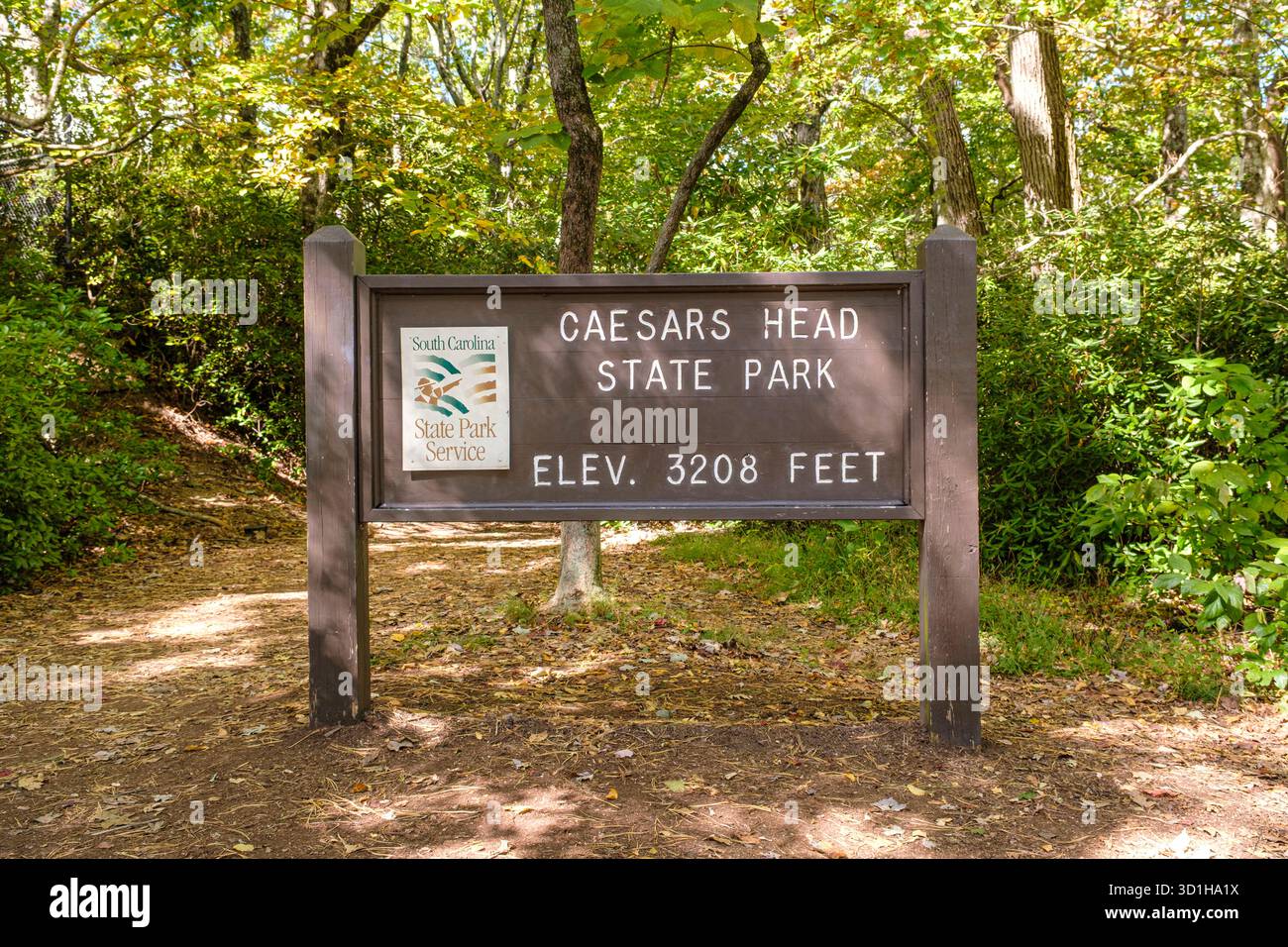 Cartello del Caesars Head State Park in South Carolina Foto Stock