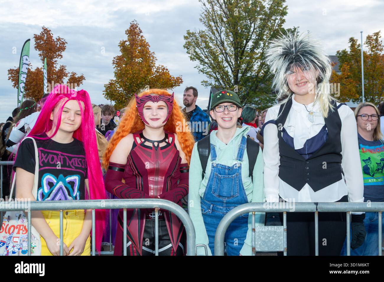 Un cosplayer al Comic con Scotland, Royal Highland Centre, Ingliston, Edimburgo, Scozia Foto Stock