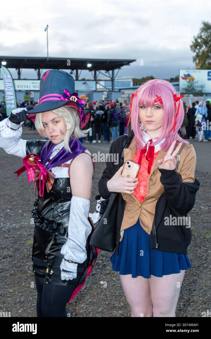 Un cosplayer al Comic con Scotland, Royal Highland Centre, Ingliston, Edimburgo, Scozia Foto Stock