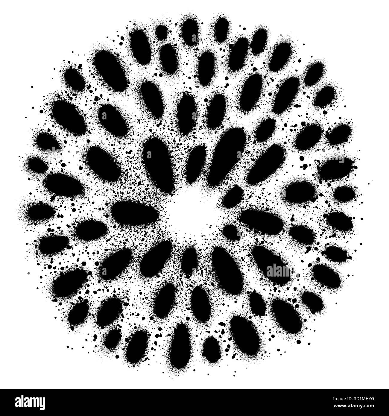 graffiti per fuochi d'artificio con vernice spray nera.illustrazione vettoriale. Illustrazione Vettoriale