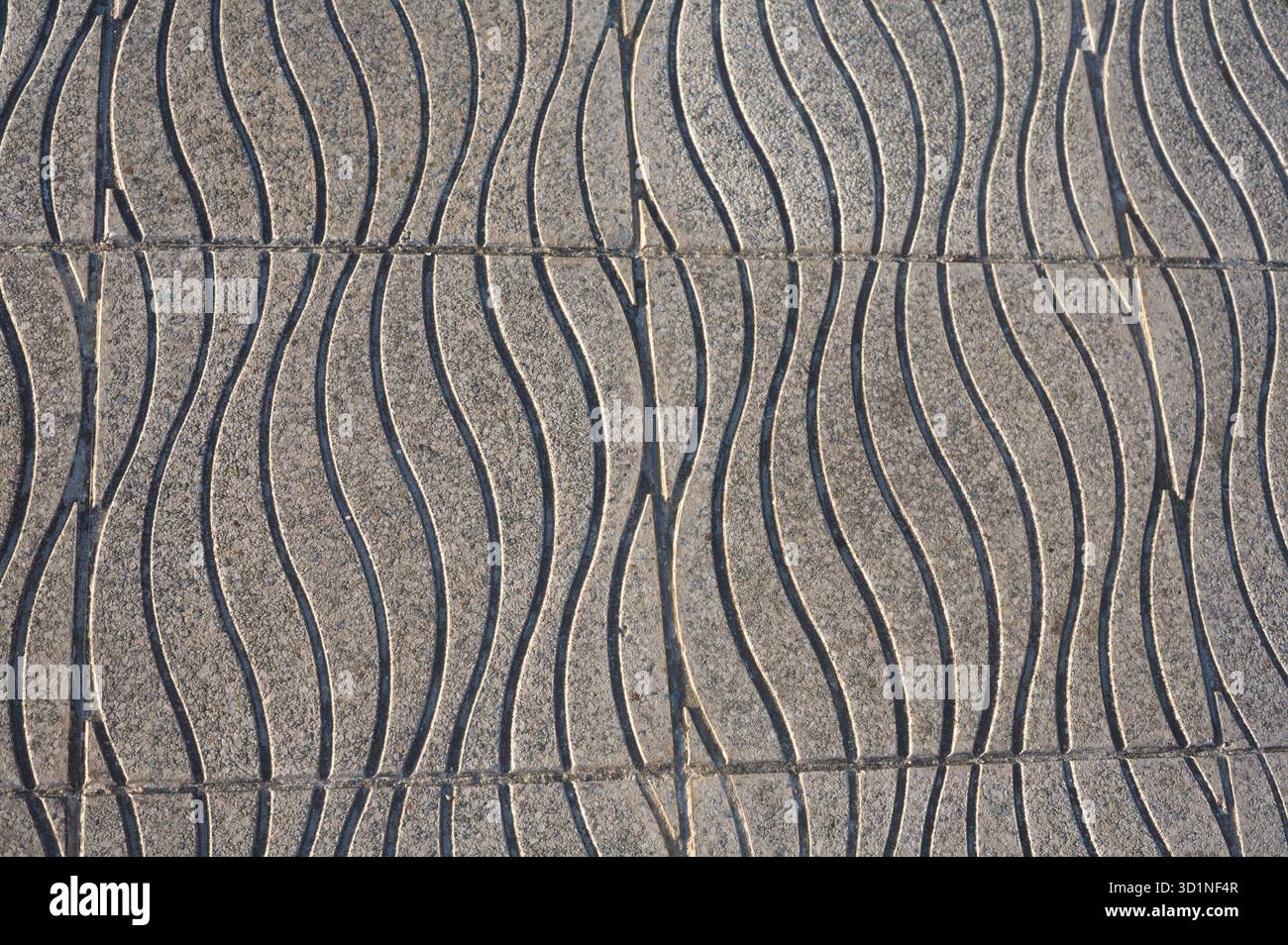 Pavimentazione a onde sull'isola di Una Toxa (la Toja) in Galizia Spagna Foto Stock