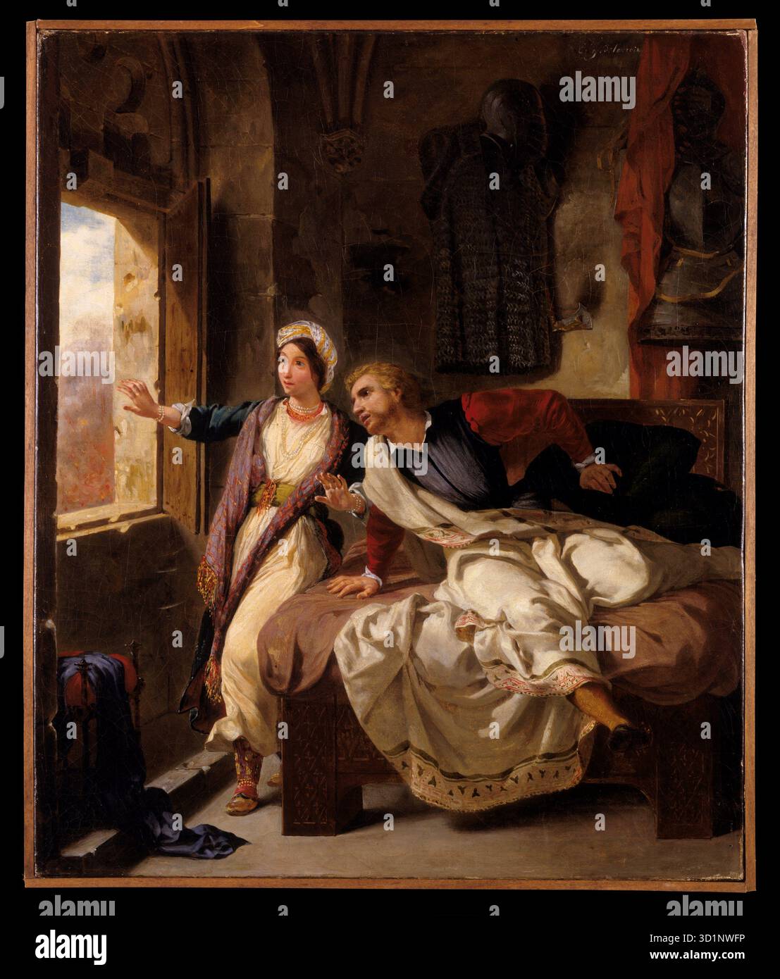 Eugène Delacroix - Rebecca e il ferito Ivanhoe 1823 Foto Stock