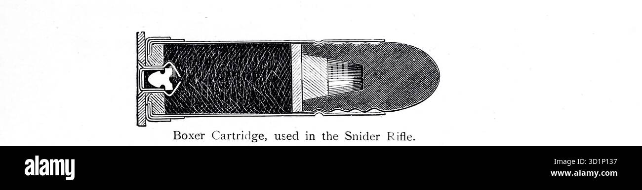 Boxer Cartridge usato nel fucile Snider da " The gun and its Development " di Greener, W. W. (William Wellington) data di pubblicazione 1897 Foto Stock