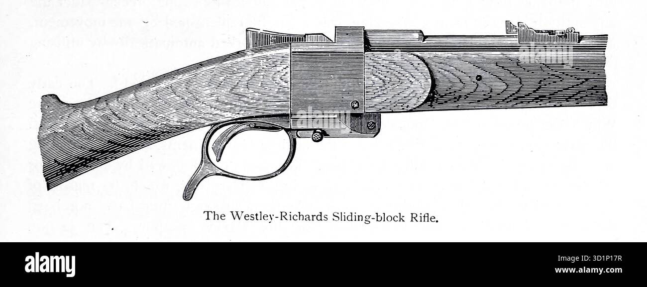 Il Westley-Richards Sliding-block Rifle.from ' The gun and its Development ' di Greener, W. W. (William Wellington) data di pubblicazione 1897 Foto Stock