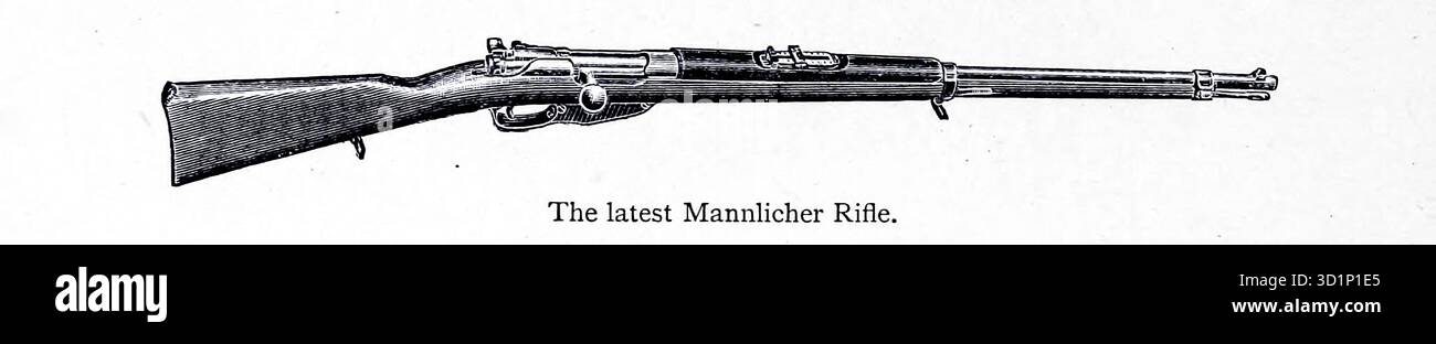 L'ultimo Mannlicher Rifle. Da ' The gun and its Development' di Greener, W. W. (William Wellington) data di pubblicazione 1897 Foto Stock