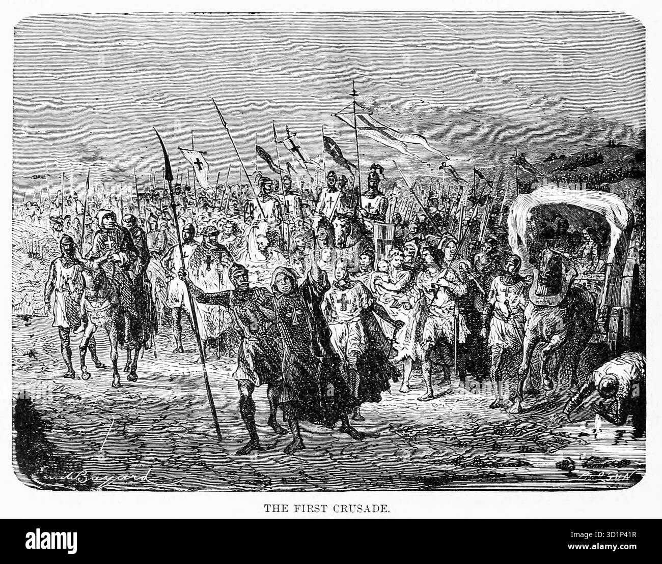 La prima crociata DAL LIBRO XV. Le crociate nel volume 12, della storia universale di Ridpath: Un resoconto dell'origine, della condizione primitiva e dello sviluppo etnico delle grandi razze dell'umanità, e dei principali eventi nell'evoluzione e nel progresso della vita civile tra uomini e nazioni, da fonti recenti e autentiche con un'indagine preliminare sul tempo, il luogo e le modalità dell'inizio di Ridpath, John Clark, pubblicato nel 1840-1900 1897 Foto Stock