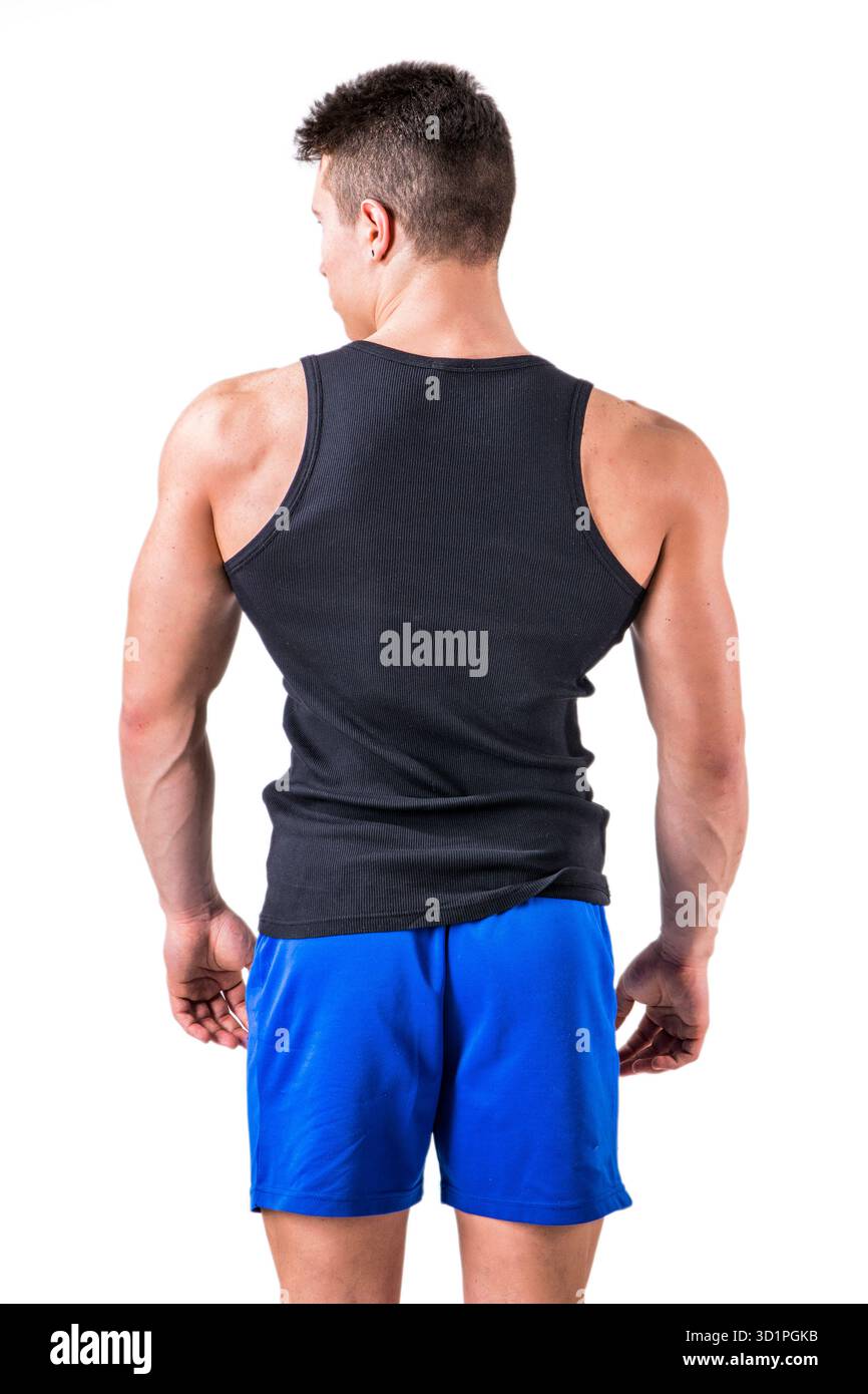 Muscolare attraente giovane di back Foto Stock
