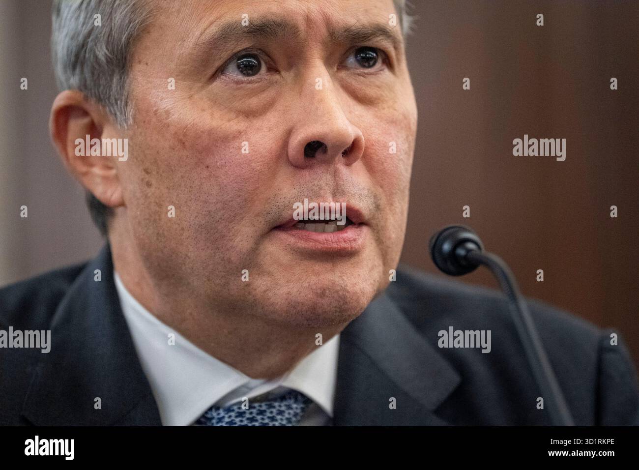 Washington, Stati Uniti. 29 ottobre 2025. Il Vice President of Government Affairs and Public Policy di Google Markham Erickson parla durante un'audizione del Comitato del Senato per il commercio, la scienza e i trasporti sul Big Tech al Campidoglio degli Stati Uniti a Washington, DC, mercoledì 29 ottobre 2025. Foto di Bonnie Cash/UPI credito: UPI/Alamy Live News Foto Stock