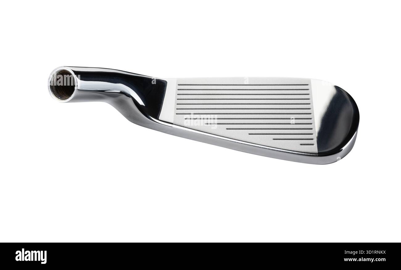 Faccia del Golf Club Iron Head isolata su sfondo bianco Foto Stock