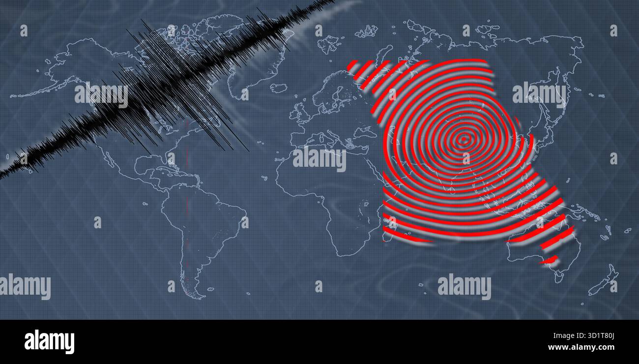 Attività sismica terremoto mappa Missouri Foto Stock