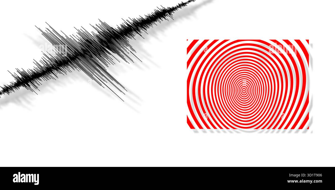 Attività sismica terremoto Colorado mappa Foto Stock