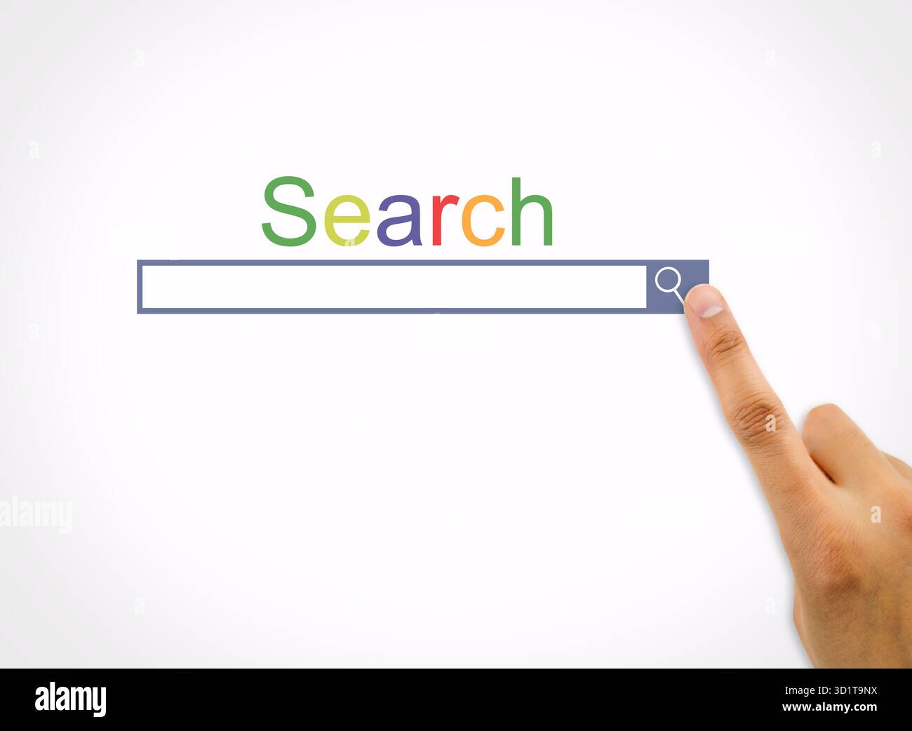 Immagine della home page di un motore di ricerca Foto Stock