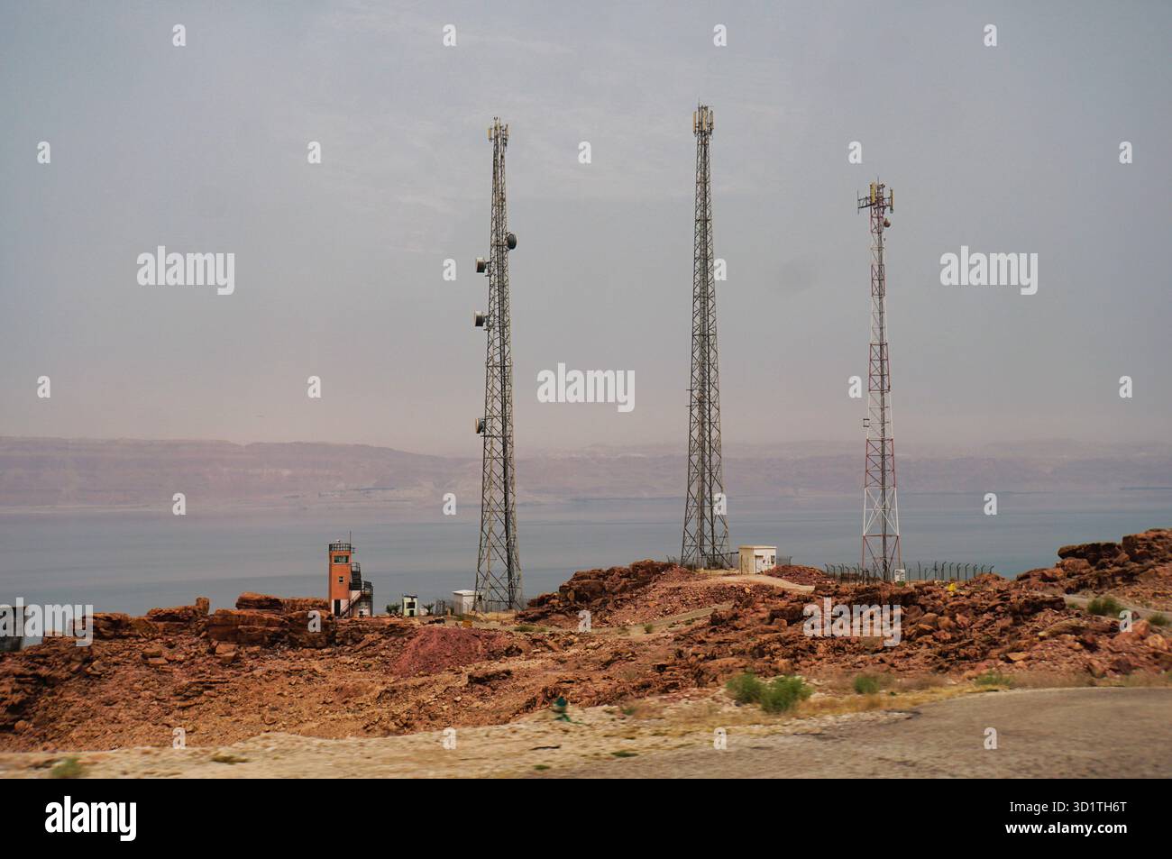 Vicino al confine tra Giordania e Israele. Foto Stock