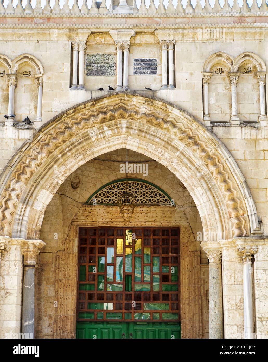 Moschea al Aksa sull'Haram al sharif, Monte del Tempio a Gerusalemme Foto Stock