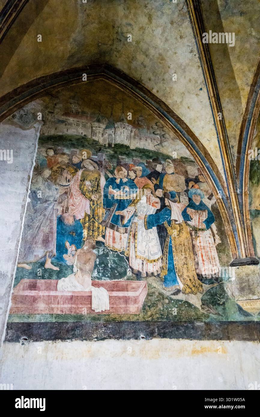 Rianimazione di San Lazzaro, cappella di San Lazzaro, - ST Leger-, chiesa di San Nicola (tempio cattolico di origine romanica Foto Stock