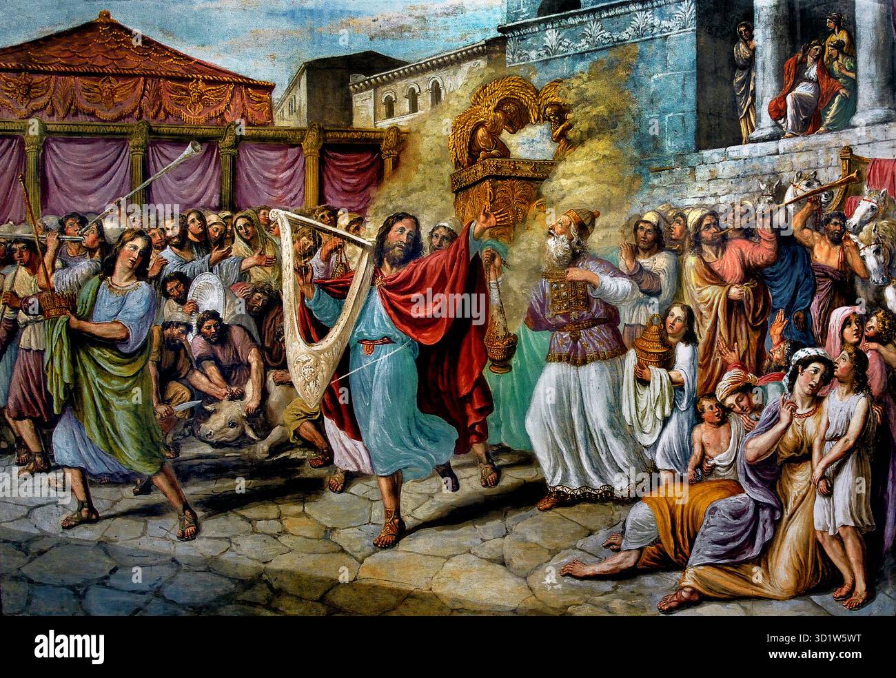 L'arca santa da Luigi Ademollo 1764 - 1849 la Basilica della Santissima Annunziata (Basilica della Santissima Annunziata) di stile rinascimentale, Firenze, Italia, italiano.( l Arca dell Alleanza - l'arca della Testimonianza, è un gold-coperto cassa di legno con coperchio descritto nel libro dell Esodo come contenente le due tavolette di pietra dei Dieci Comandamenti. Secondo vari testi entro la Bibbia ebraica, ) Foto Stock