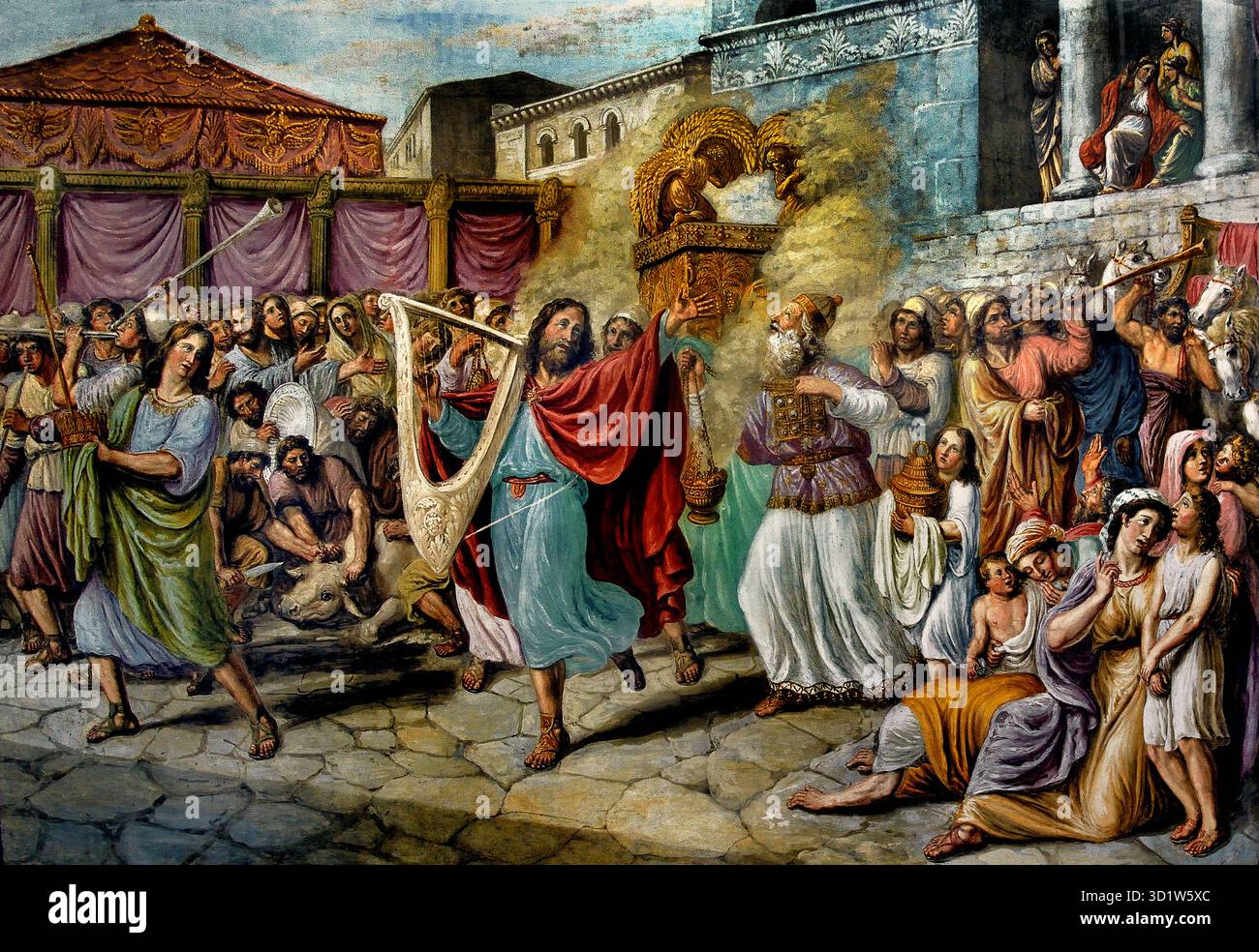 L'arca santa da Luigi Ademollo 1764 - 1849 la Basilica della Santissima Annunziata (Basilica della Santissima Annunziata) di stile rinascimentale, Firenze, Italia, italiano.( l Arca dell Alleanza - l'arca della Testimonianza, è un gold-coperto cassa di legno con coperchio descritto nel libro dell Esodo come contenente le due tavolette di pietra dei Dieci Comandamenti. Secondo vari testi entro la Bibbia ebraica, ) Foto Stock