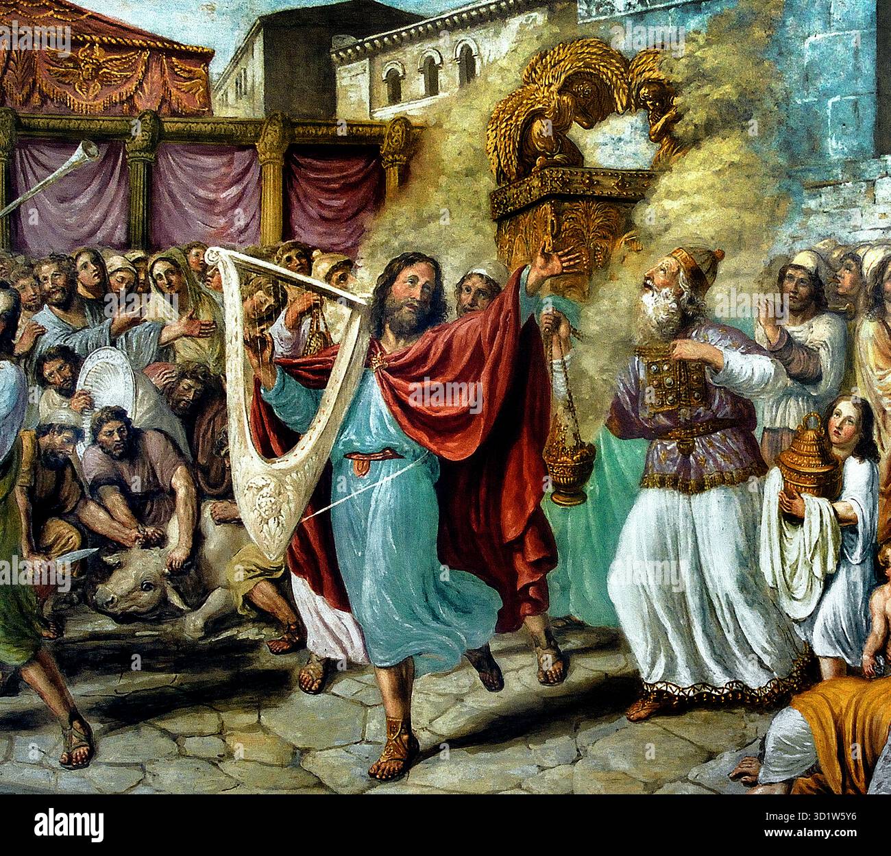 L'arca santa da Luigi Ademollo 1764 - 1849 la Basilica della Santissima Annunziata (Basilica della Santissima Annunziata) di stile rinascimentale, Firenze, Italia, italiano.( l Arca dell Alleanza - l'arca della Testimonianza, è un gold-coperto cassa di legno con coperchio descritto nel libro dell Esodo come contenente le due tavolette di pietra dei Dieci Comandamenti. Secondo vari testi entro la Bibbia ebraica, ) Foto Stock