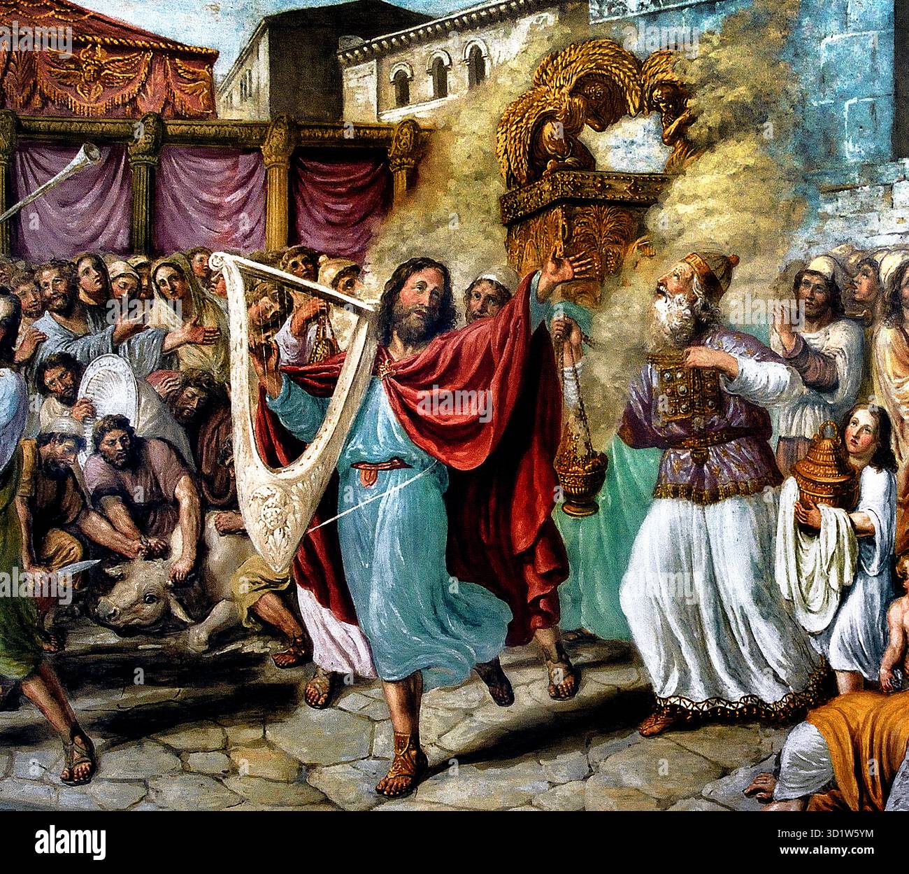 L'arca santa da Luigi Ademollo 1764 - 1849 la Basilica della Santissima Annunziata (Basilica della Santissima Annunziata) di stile rinascimentale, Firenze, Italia, italiano.( l Arca dell Alleanza - l'arca della Testimonianza, è un gold-coperto cassa di legno con coperchio descritto nel libro dell Esodo come contenente le due tavolette di pietra dei Dieci Comandamenti. Secondo vari testi entro la Bibbia ebraica, ) Foto Stock