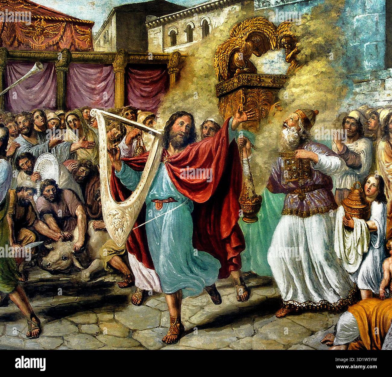 L'arca santa da Luigi Ademollo 1764 - 1849 la Basilica della Santissima Annunziata (Basilica della Santissima Annunziata) di stile rinascimentale, Firenze, Italia, italiano.( l Arca dell Alleanza - l'arca della Testimonianza, è un gold-coperto cassa di legno con coperchio descritto nel libro dell Esodo come contenente le due tavolette di pietra dei Dieci Comandamenti. Secondo vari testi entro la Bibbia ebraica, ) Foto Stock