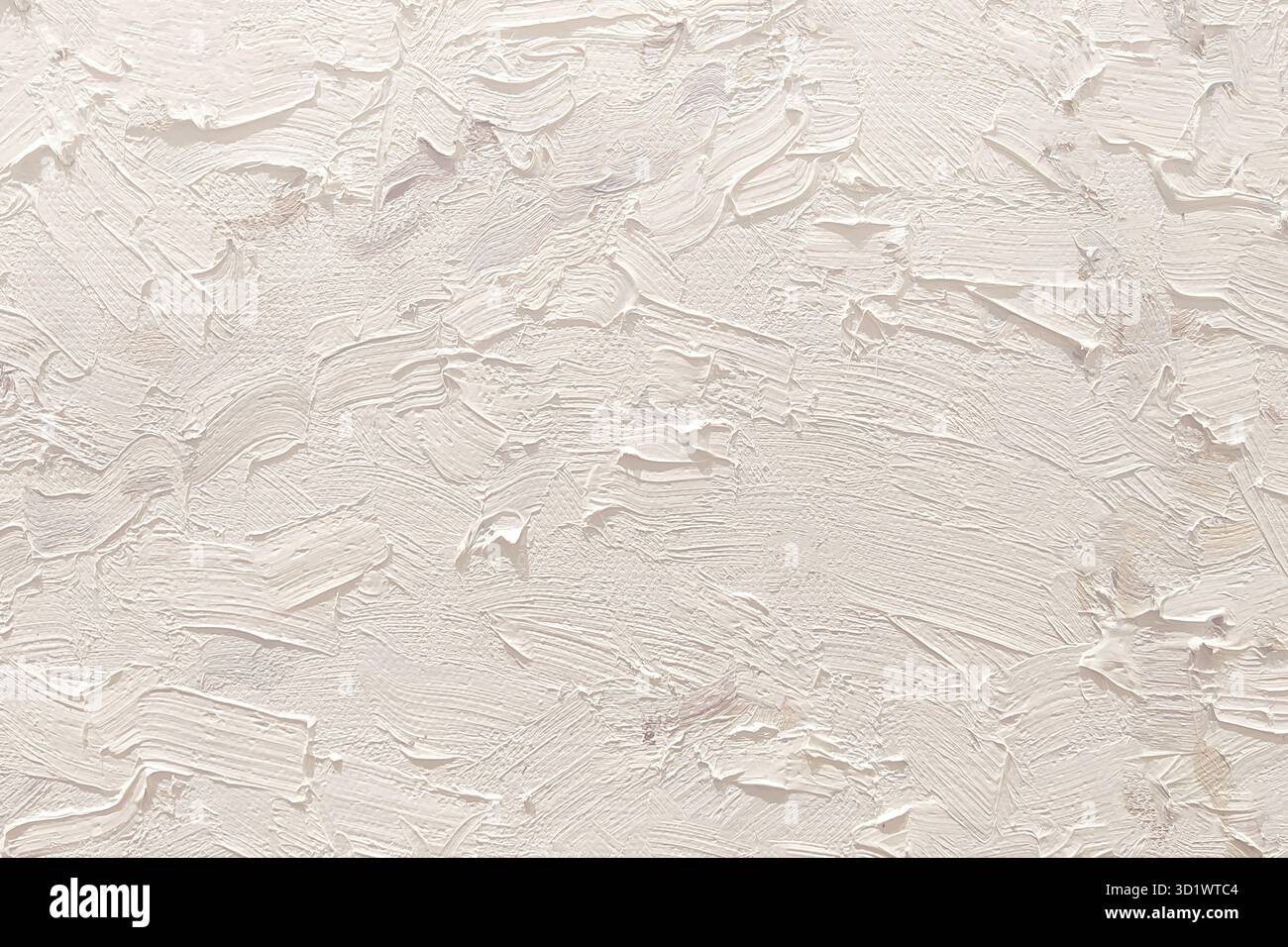 Pennello bianco pastello tratti di vernice a olio su tela, sfondo per i tuoi prodotti. Foto Stock