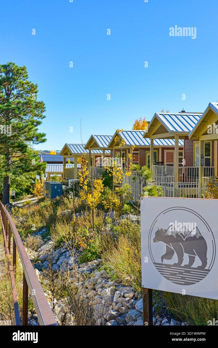 Cabine del Mount Lemmon Hotel a Summerhaven, Arizona Foto Stock