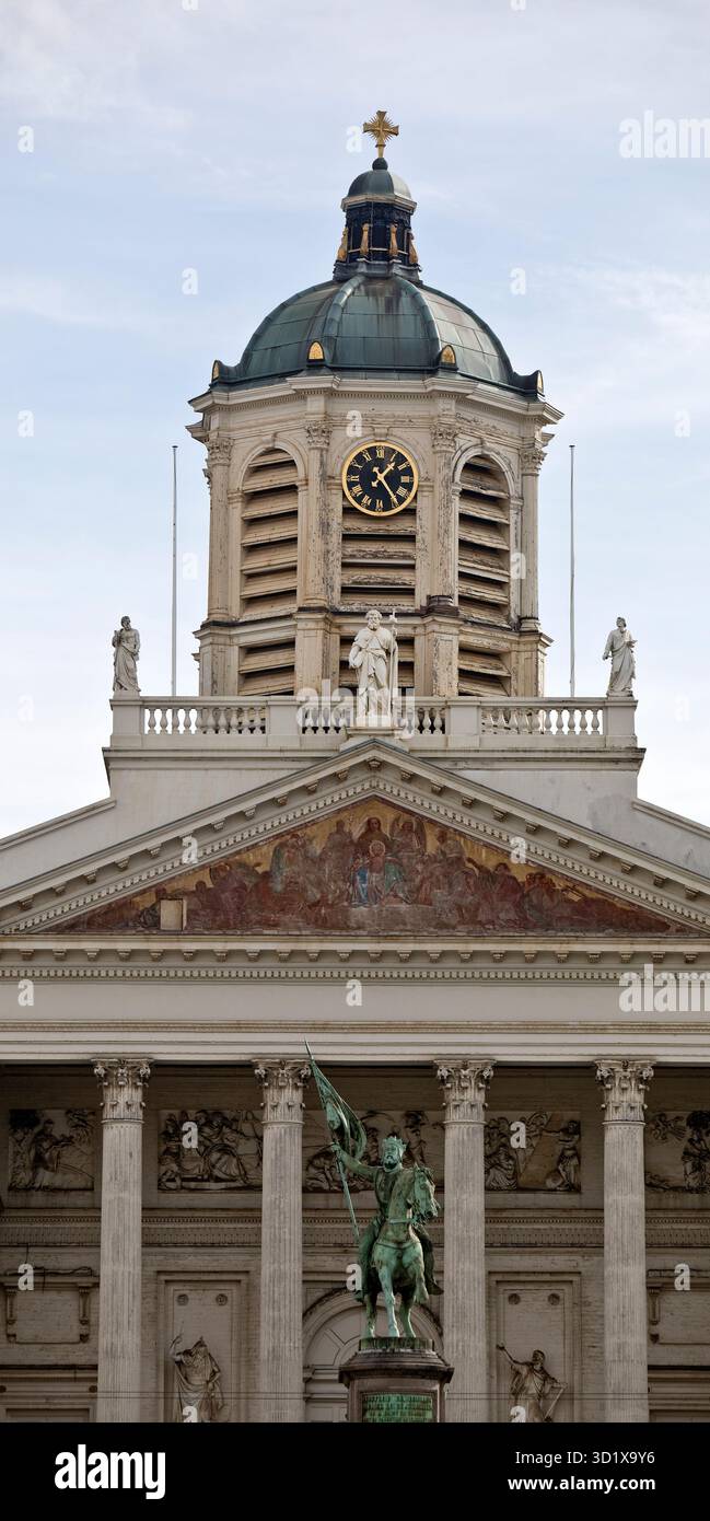 Cattedrale di Saint-Jacques-sur-Coudenberg, architettura neoclassica, Bruxelles, Belgio, Europa Foto Stock