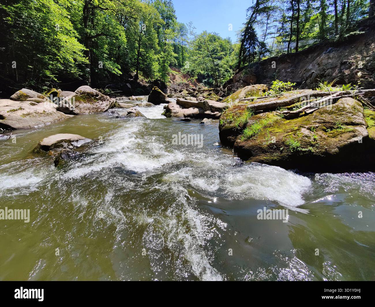 Cascate di Irrel, Parco naturale di Suedeifel, Eifel, Irrel, Renania-Palatinato, Germania, Europa Foto Stock