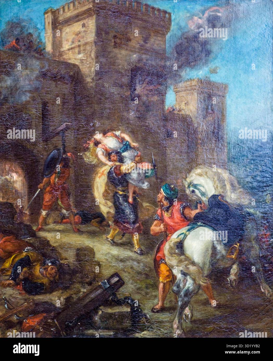 Il rapimento di Rebecca, Eugène Delacroix, Musée du Louvre, Musée National de France, Parigi, Francia Foto Stock