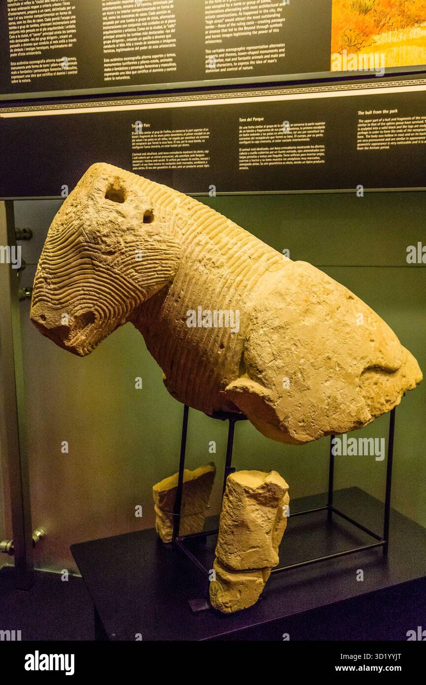 bolla del parco, arte iberica, museo archeologico e storico di Elche Alejandro Ramos Folqués, Elche, Alicante, Spagna Foto Stock