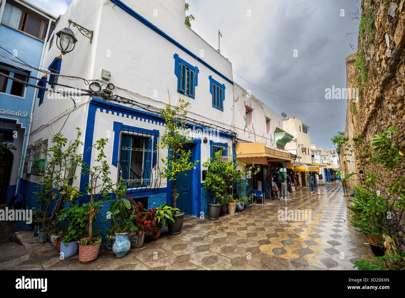Case spagnole vicino alle mura portoghesi Foto Stock