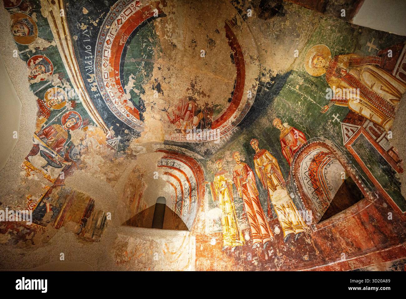 Abside di Burgal, fine XI secolo, antico monastero di Sant Pere del burgal, Chingueta d'aneu, Museo Nazionale della Catalogna, Barcel Foto Stock