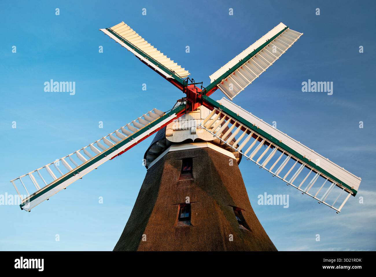 Mulino a vento Foehr-Wrixum, mulino nel comune di Wrixum sull’isola frisone settentrionale di Foehr, Schleswig-Holstein, Germania, EUR Foto Stock